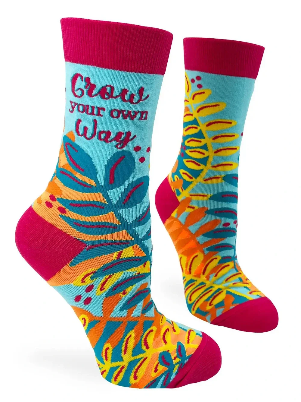 FD10 | Fabdaz Women's Novelty Crew Socks | Grow Your Own Way | Size 5-10